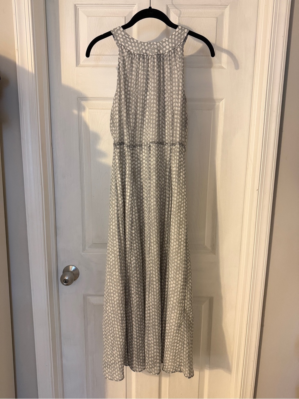 Tommy Hilfiger Gray and White Polka Dot Dress